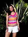 Crocheted striped tank